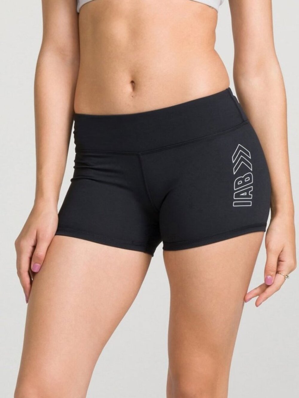 NWT IAB MFG Black No-Ride Athletic Compression Workout Shorts Size XL